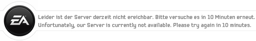 Leider ist der Server derzeit nicht erreichbar. Bitte versuche es in 10 Minuten erneut. Unfortunately, our Server is currently not available. Please try again in 10 minutes.